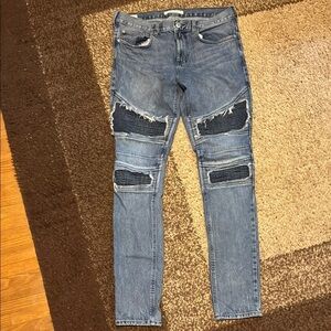 PacSun Blue Skinny Distressed Jeans